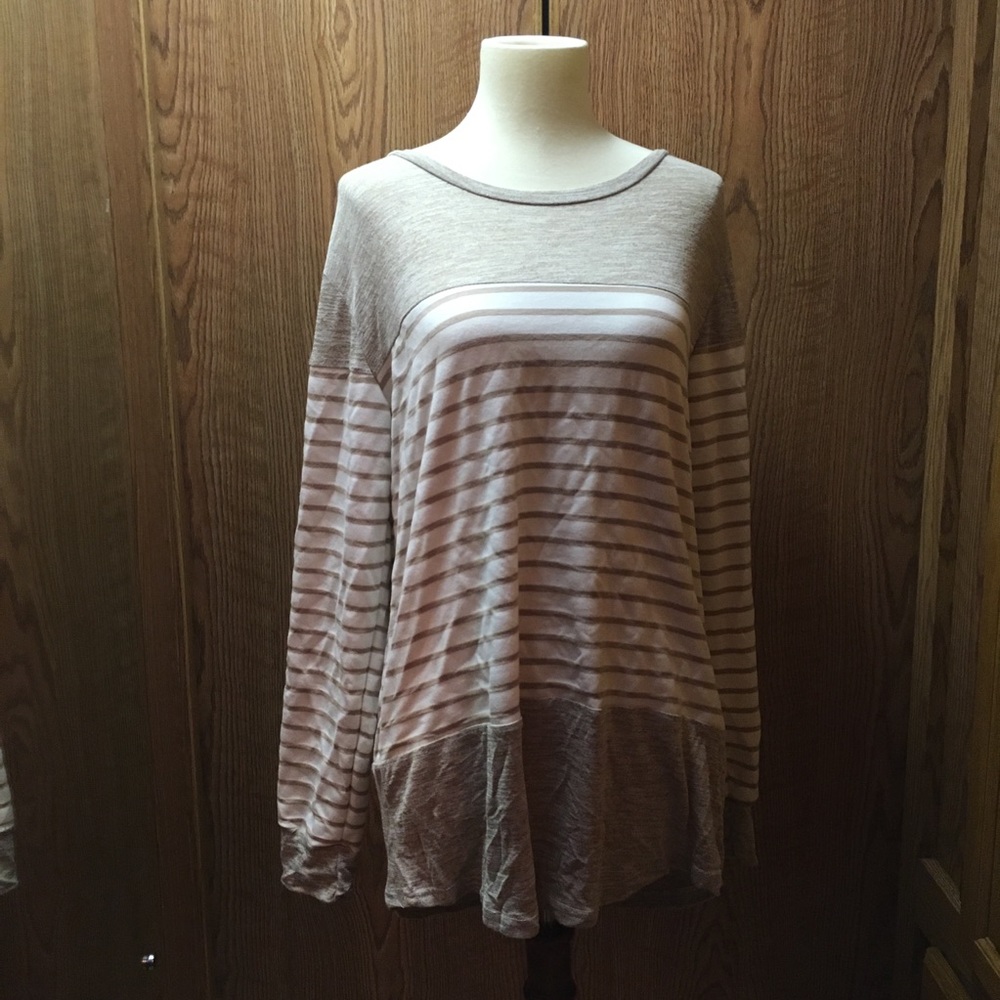 Striped long sleeve T-shirt